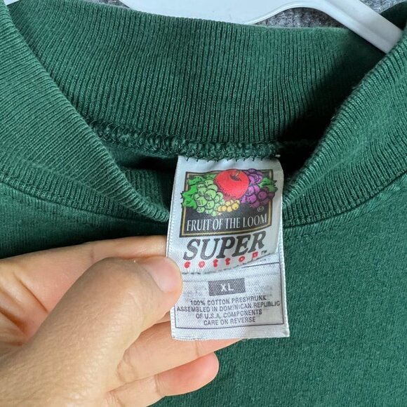 VINTAGE Men In Green Packer Go Green‎ Bay Sweatshirt Men Size XL - Picture 9 of 9